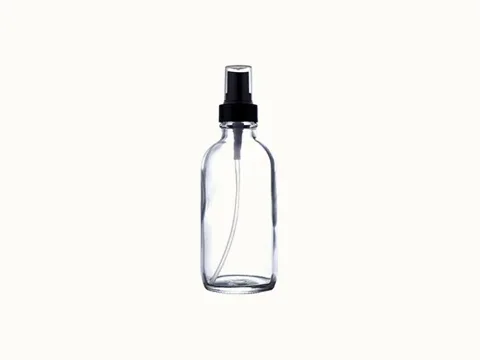 Clear Boston Bottle with Sprayer Pump