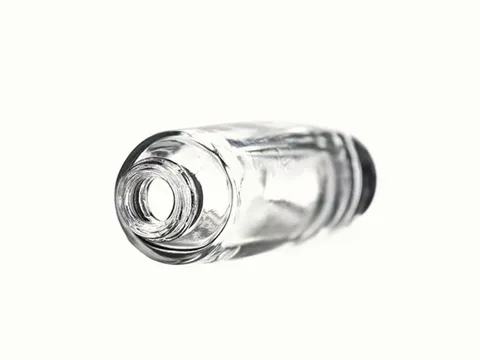 Clear With Gray/Red Lid Round Spray/Pump Glass Lotion Bottles — view 3