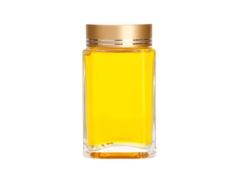 Square Glass Honey Jar — view 3