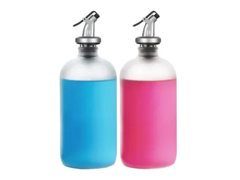 Frosted Artisan Glass Bottles