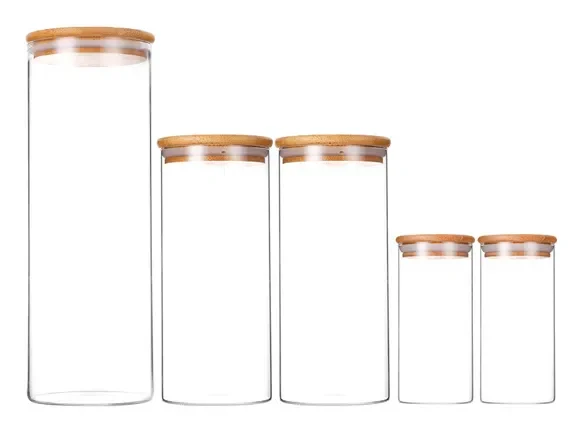 Crystal Clear Borosilicate Jars Round Storage Jars — main view