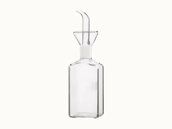 Square Glass Olive Oil Dispenser Bottle With No Drip — main view
