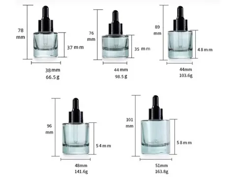 Dark Green Round Glass Dropper Bottles — view 2