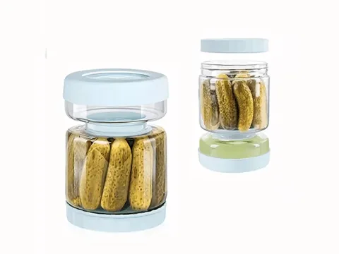 Glass Pickle Jar With Flip Top Lid Reusable — view 2