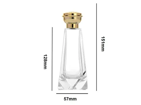 Glass Cologne Bottle With Lids — view 3