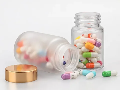 Clear Capsule Glass Pill Bottles