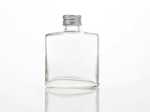Flat Mini Liquor Bottles with Screw Cap — view 1