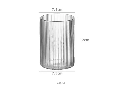 Ribbed Borosilicate Glass Cups — view 2