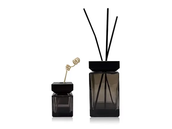 Black Square Glass Diffuser Bottle — main view