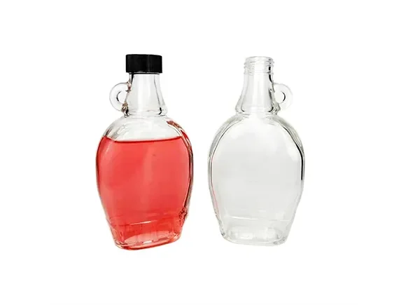 Glass Round Maple Syrup Bottles with Handle — main view