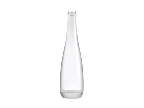 () Frosted Clear Glass Beverage Bottles With Lids