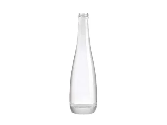 () Frosted Clear Glass Beverage Bottles With Lids — main view