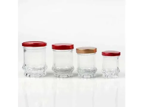 () Lotus Style Clear Glass Jars — view 2