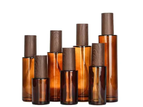 20ml 1oz 40ml 50ml 2oz 80ml 100ml 4oz Amber Empty Lotion Bottles With Pump