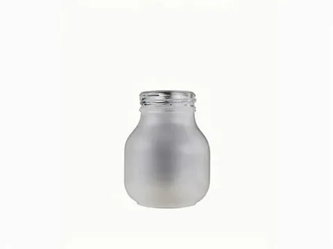 Frosted Glass Pill Bottle in