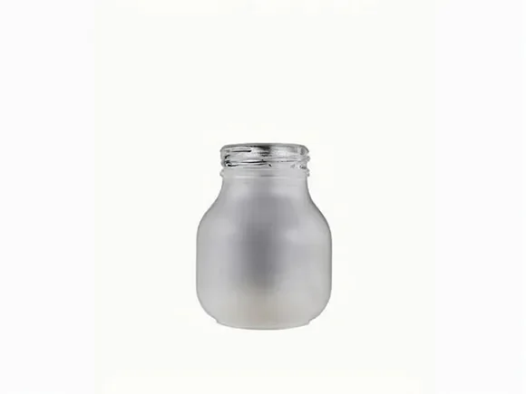 Frosted Glass Pill Bottle in — main view