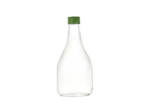 Clear Glass Beverage Drink Bottles With Screw Caps