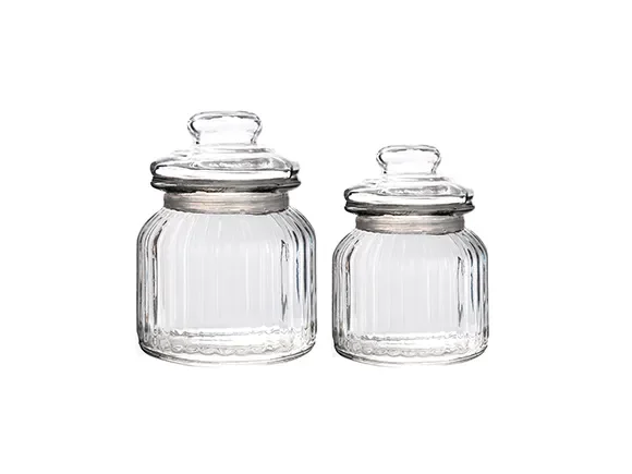 Clear Glass Piggy Bank Jar — main view