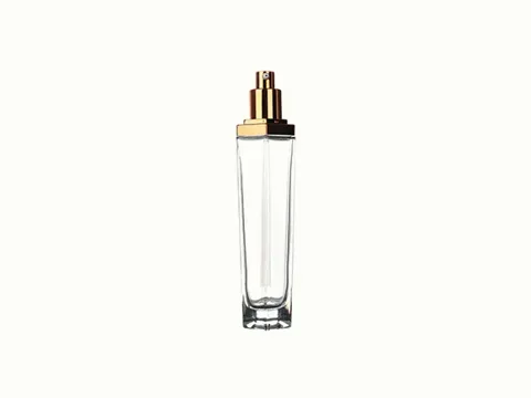 Clear Square Spray/Pump Glass Lotion Bottles — view 3