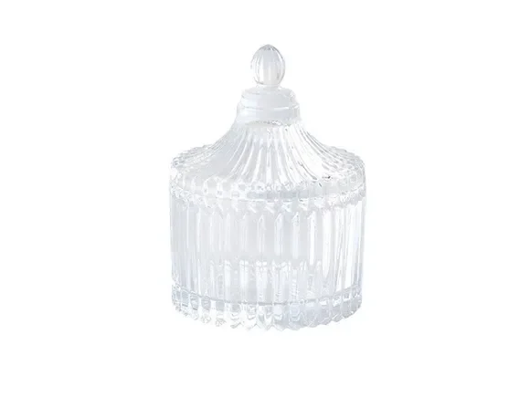 European Style Striped Candle Jar & Candy Jar — main view
