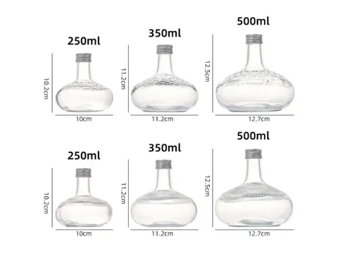 Glass Liquor Bottles with Screw Cap — view 2