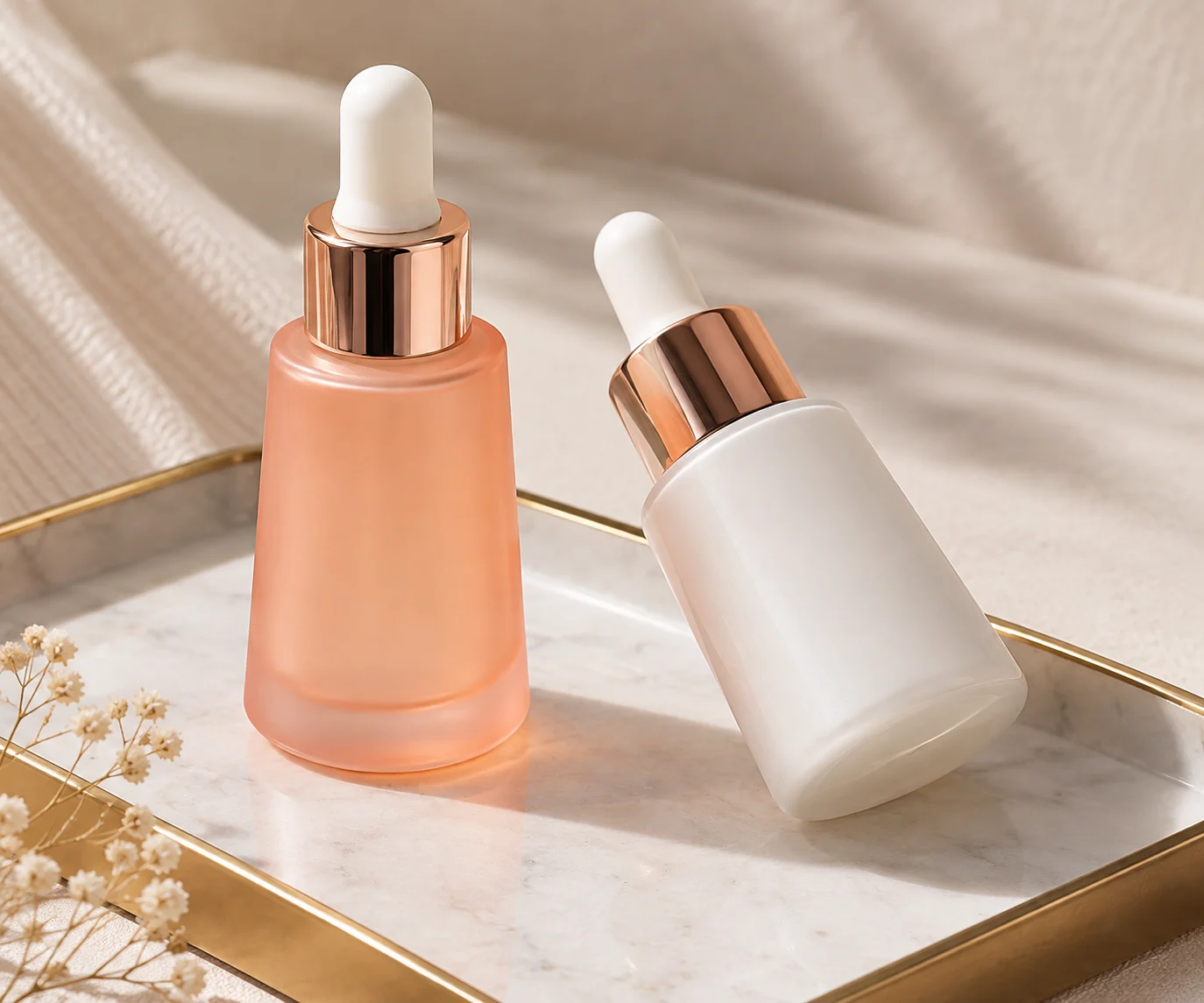 Glass Dropper Bottles — studio composition AS0021