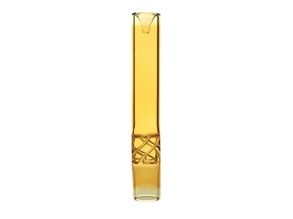 Yellow Embossed Glass Smoking Pipes — main view