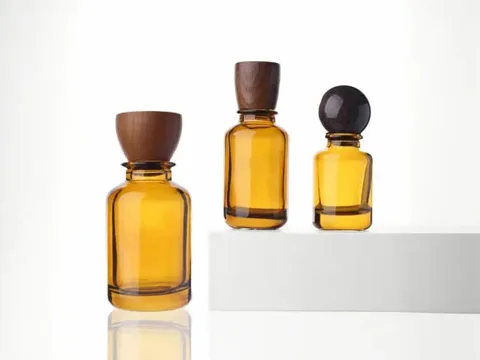 Amber Glass Perfume Bottles