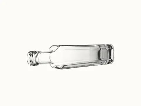Clear Glass Rapeseed Oil Bottle — view 3