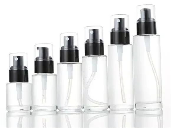 Clear Glass Mist Bottles with Sprayer Pump — main view