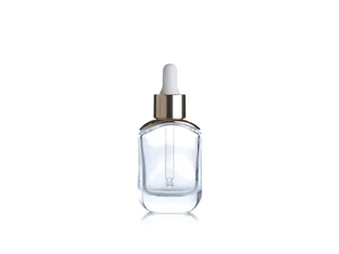Oval Clear Glass Dropper Bottles