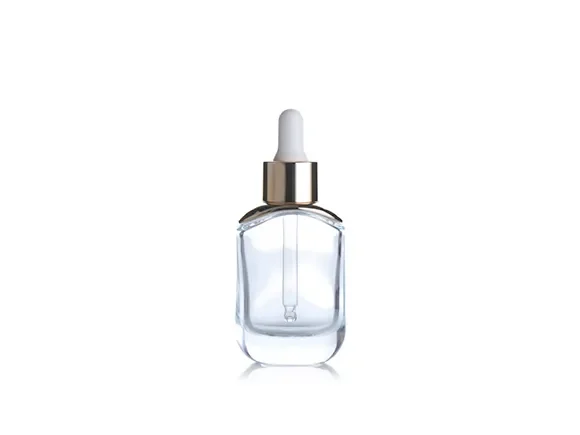 Oval Clear Glass Dropper Bottles — main view