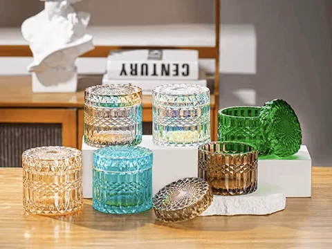 Glass Candle Jar with Lid — view 2