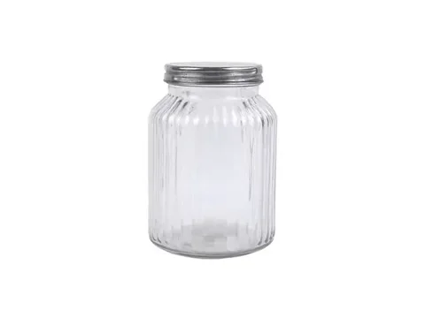 Ribbed Glass Jars with Meta Lids — view 3