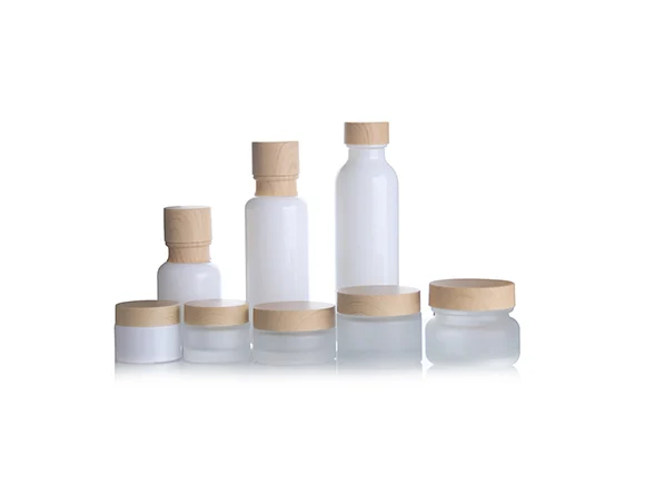 Frosted Glass Cream Jars — main view