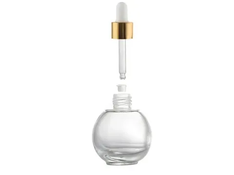 () Ball Shape Glass Bottles With Droppers Body Facial — view 3