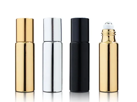 Gold Silver Glass Roller Bottles — view 3