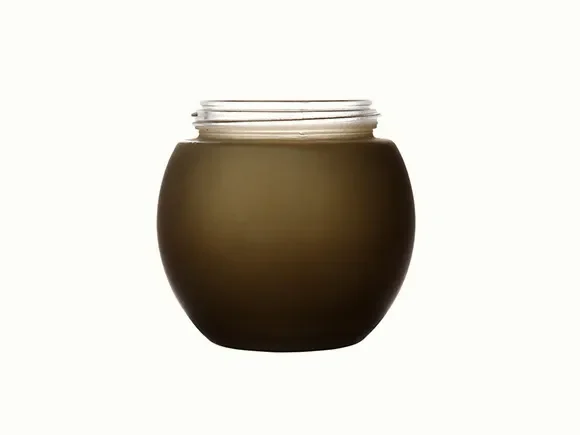Brown Glass Cream Jars — main view
