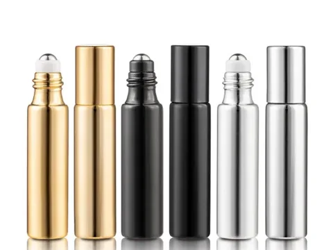Gold Silver Glass Roller Bottles — view 4