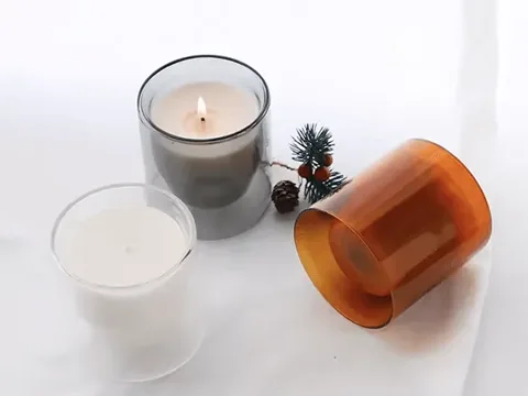 Colored Glass Candle Jars — view 1