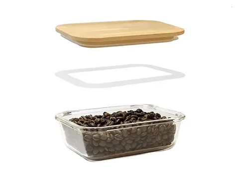 Glass Freezer Container Food Jars with Bamboo Lids — view 2