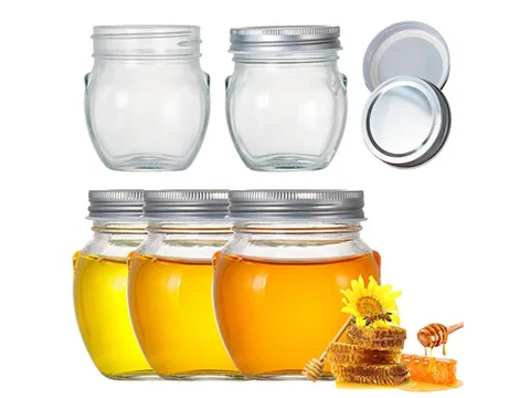 Honey Containers Glass Honey Pot Jar — view 2