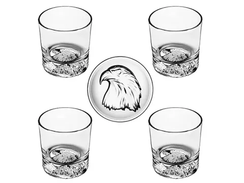 Animal Collection Crystal Drinking Glasses Set