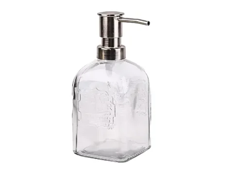 Square Glass Hand Sanitizer Bottles