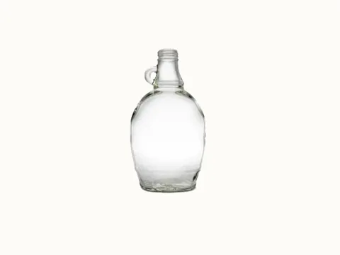 Transparent Glass Maple Syrup Bottles