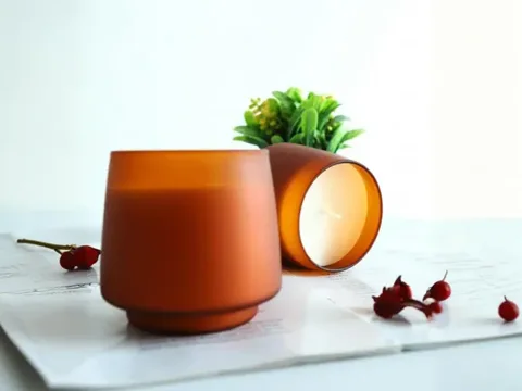 () Borosilicate Amber Glass Candle Jars