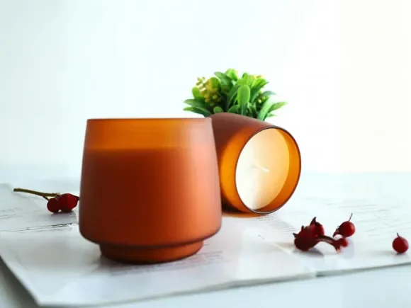 () Borosilicate Amber Glass Candle Jars — main view