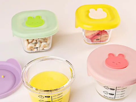 () Round Square High Borosilicate Glass Baby Food Storage — view 6
