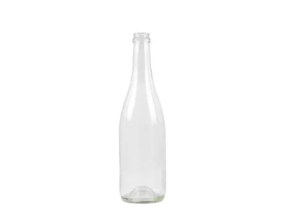 Clear Glass Champagne Sparkling Wine Bottle — main view