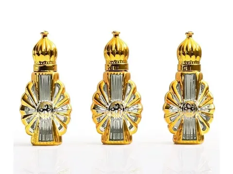 Golden Electroplated Glass Mini Essential Oil Bottle